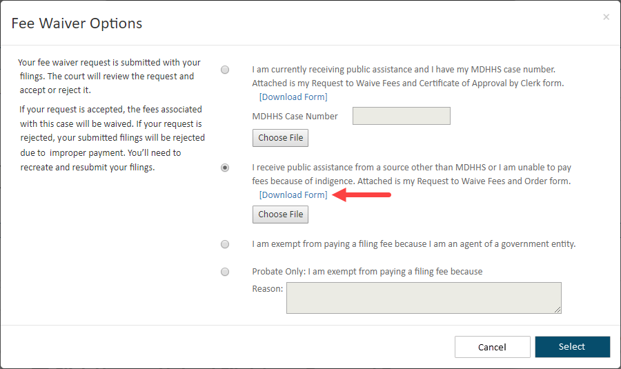 Submit A Fee Waiver Form