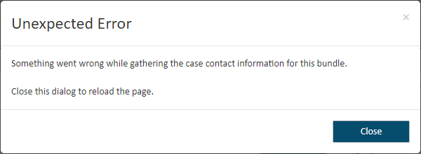 Dialog displayed when case contacts don't load